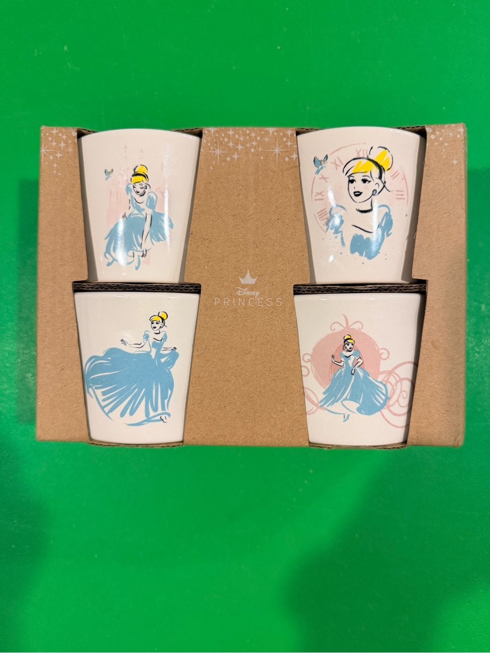 Rae Dunn Cinderella Ramekin set - White, Blue, Pink (4-Pack)